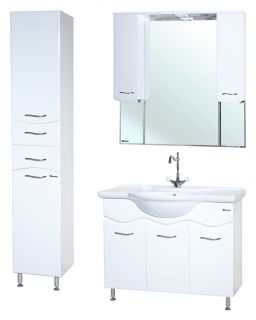 Пенал Bellezza Мари 35см с бельевой корзиной белый 00000007313